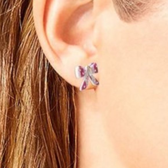 Betsey Johnson Bow Stud Earrings - Picture 3 of 4